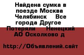 Найдена сумка в поезде Москва -Челябинск. - Все города Другое » Потеряли   . Ненецкий АО,Осколково д.